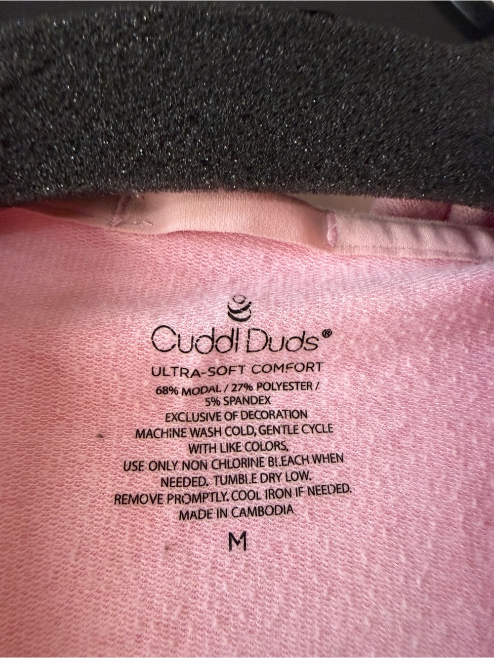 Cuddl Duds Light Pink Open-Front Hooded Cardigan - Picture 5 of 10